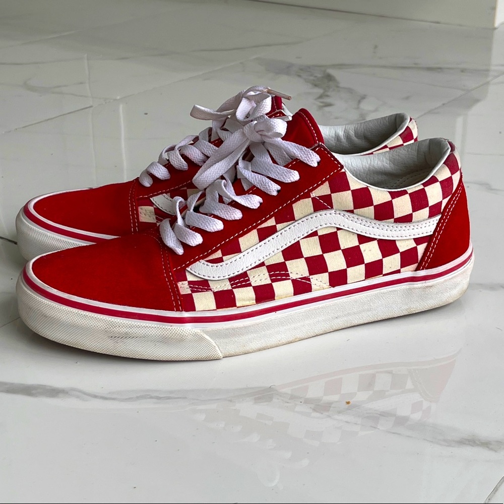 Red/White Checkerboard Vans